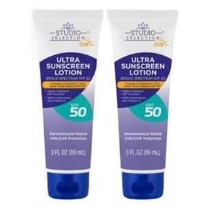 4/$20 2 Studio Selection Ultra Sunscreen Lotion SPF 50 Broad Spectrum 3 oz.